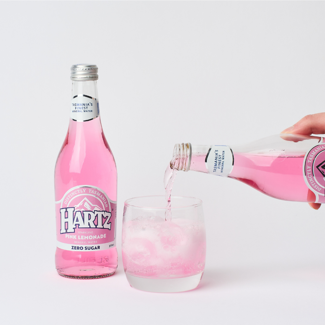 Hartz Zero Sugar Pink Lemonade - 12 x 375ml