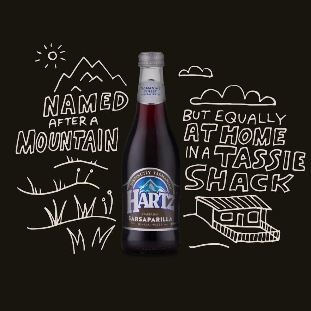 Hartz Sparkling Mineral Water Sarsaparilla - 12 x 375ml