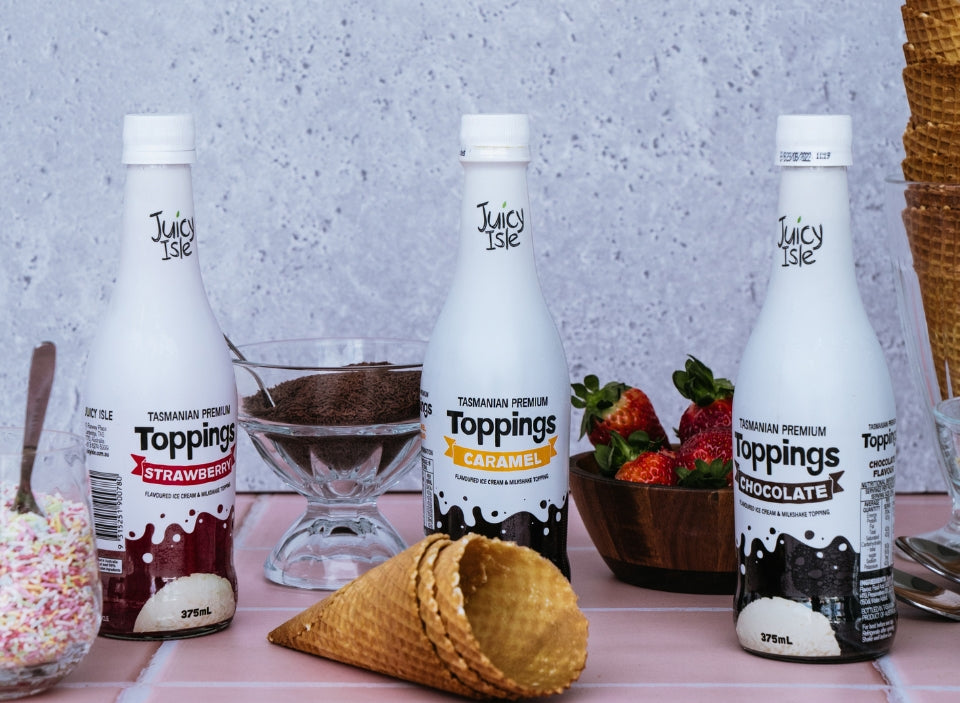 Juicy Isle Dessert Toppings available online in five flavours