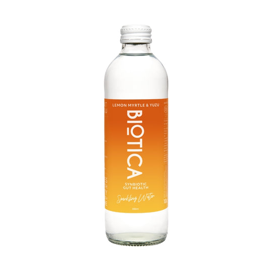 Biotica Infused Synbiotic Sparkling Water Lemon Myrtle & Yuzu - 12 x 350ml