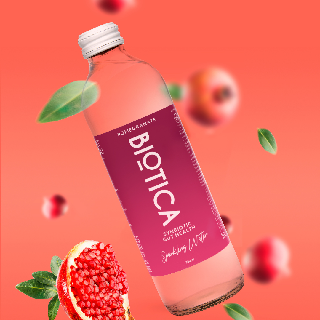Biotica Infused Synbiotic Sparkling Water Pomegranate - 12 x 350ml