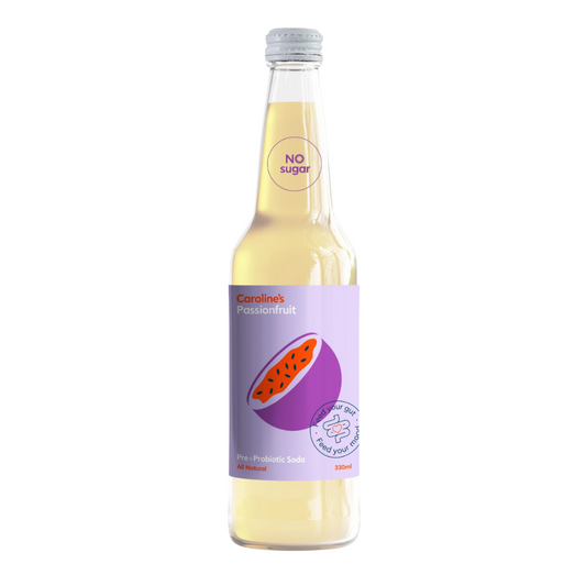 Caroline’s Pre+Probiotic Soda Passionfruit - 12 x 330ml