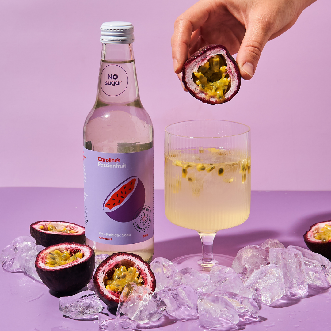 Caroline’s Pre+Probiotic Soda Passionfruit - 12 x 330ml