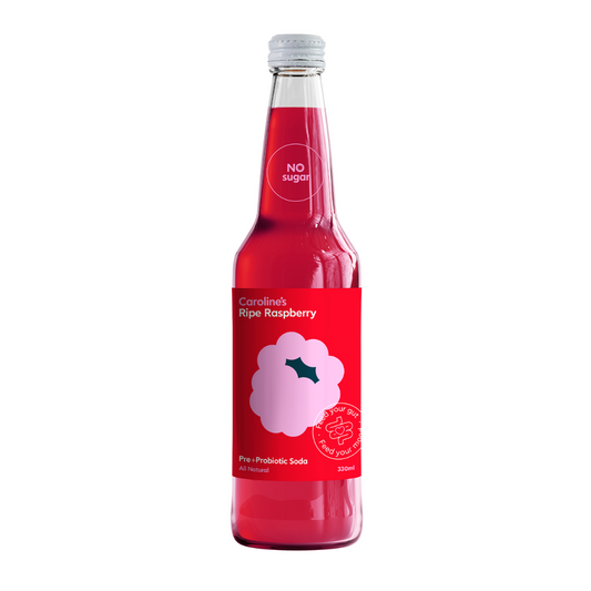 Caroline’s Pre+Probiotic Soda Ripe Raspberry - 12 x 330ml