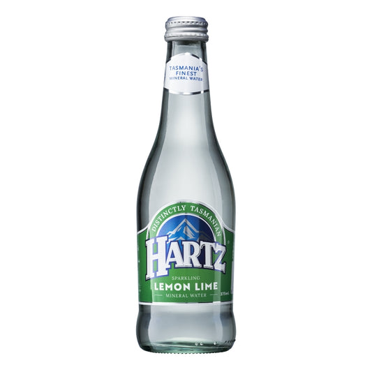 Hartz Sparkling Mineral Water Lemon Lime - 12 x 375ml