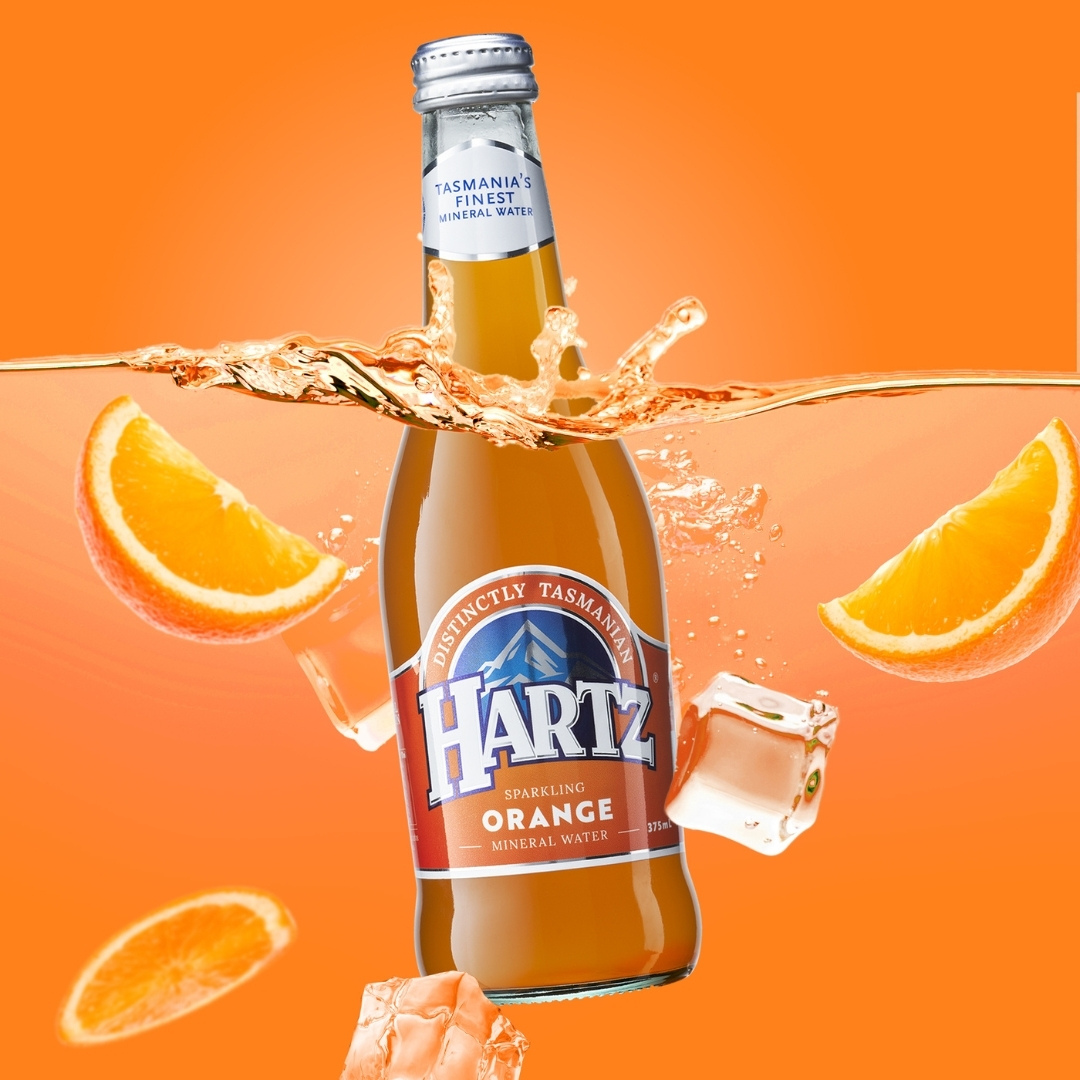 Hartz Sparkling Mineral Water Orange - 12 x 375ml