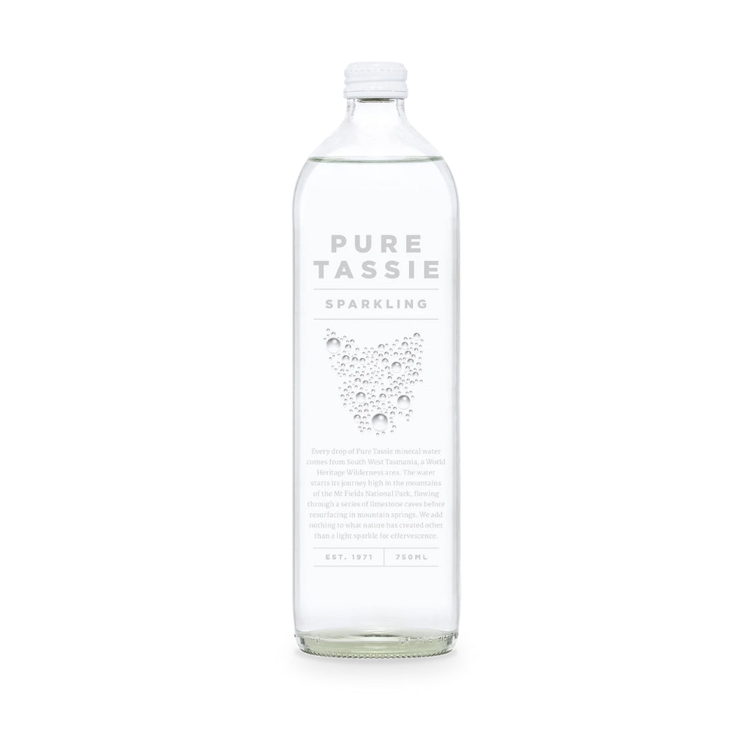 Pure Tassie Sparkling Mineral Water - 8 x 750ml