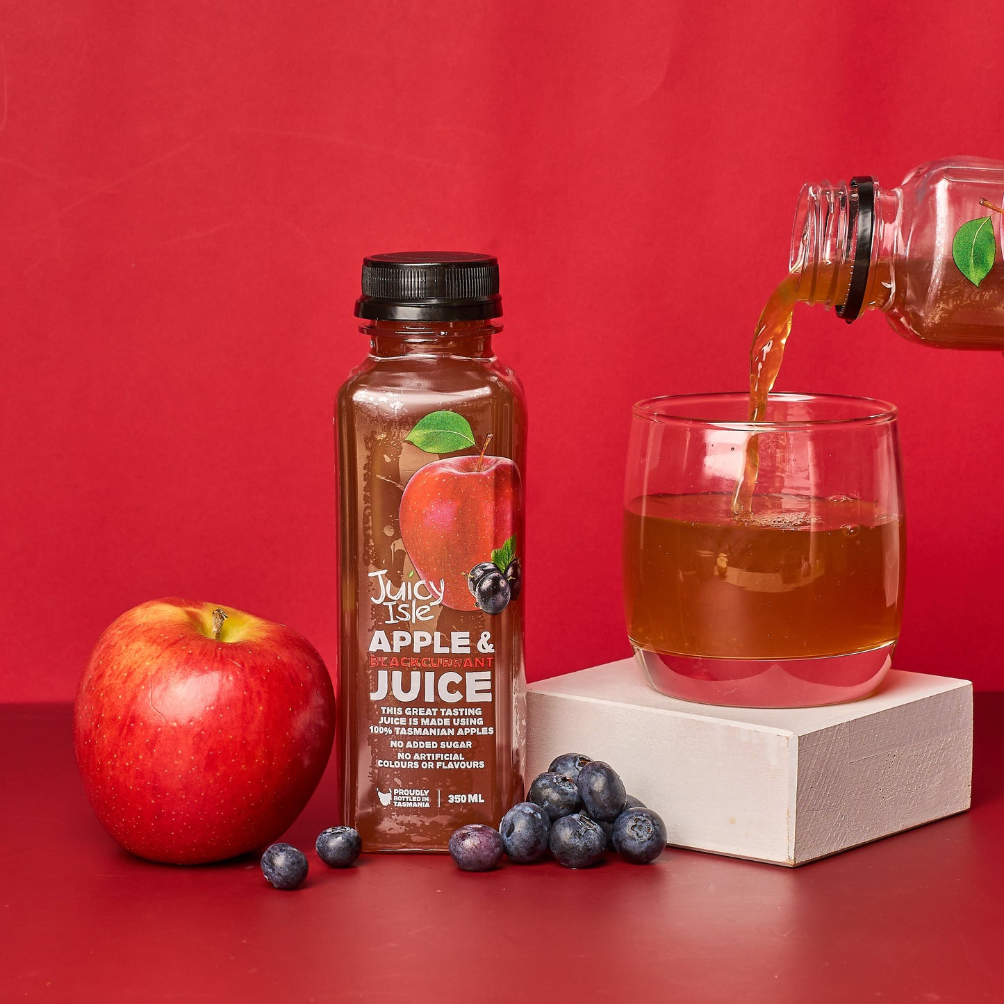 Juicy Isle NFC Apple & Blackcurrant Juice - 12 x 350ml